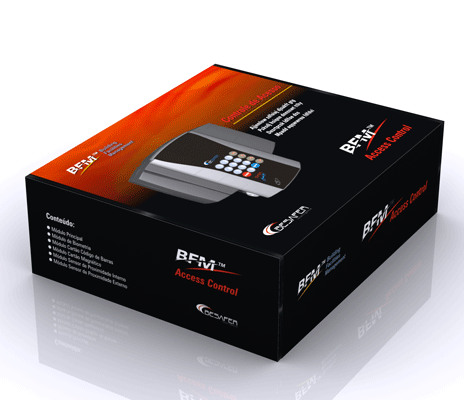 Design de Produto, Eletrnico - Besafer, controle de acesso, render da embalagem