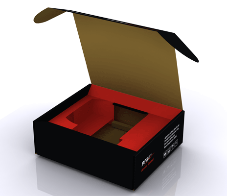 Design de Produto, Eletrnico - Besafer, controle de acesso, render da embalagem aberta