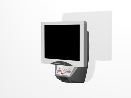 Design de Produto, Eletrnico - Leitor de Cdigo de barras, verso com monitor de 15 polegadas, Compex PriceScan