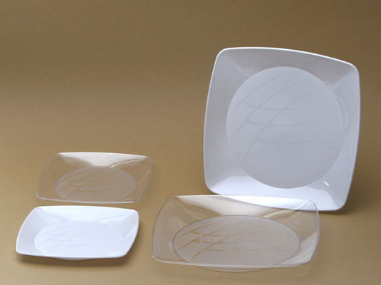Design de Produto, Utilidades Domsticas - Pratos descartveis, forma quadrada, Prafesta